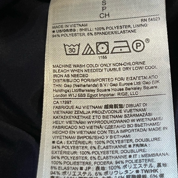 Banana Republic Bird Print Navy Floral Drapey Bomber Jacket, Full Zip, Lined, S - Picture 6 of 16